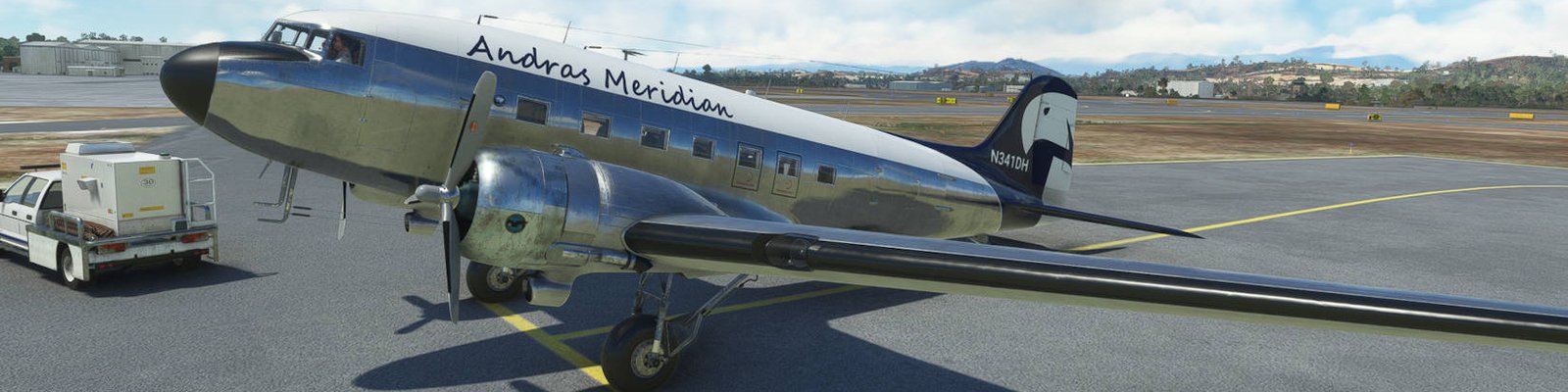 DC3 in the Andras Meridian 2019 Livery on the ground